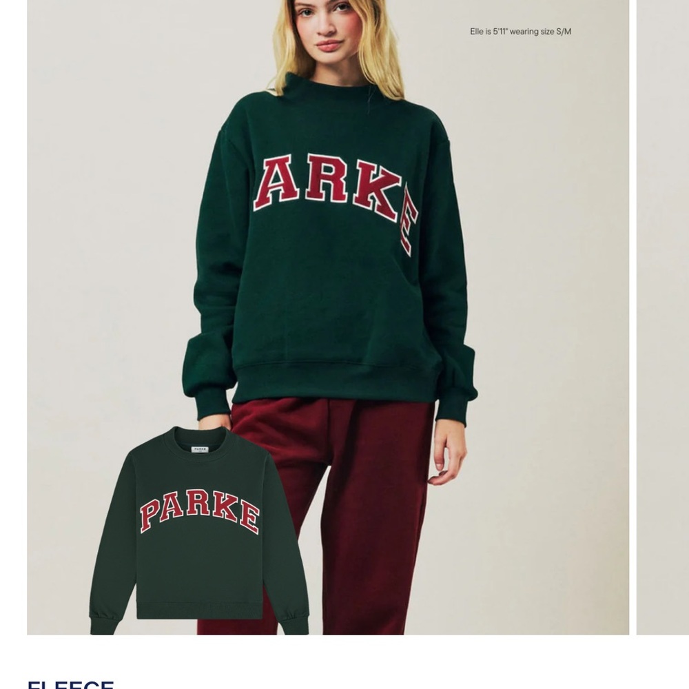 PARK Dark Green Logo Sweatshirt for Women